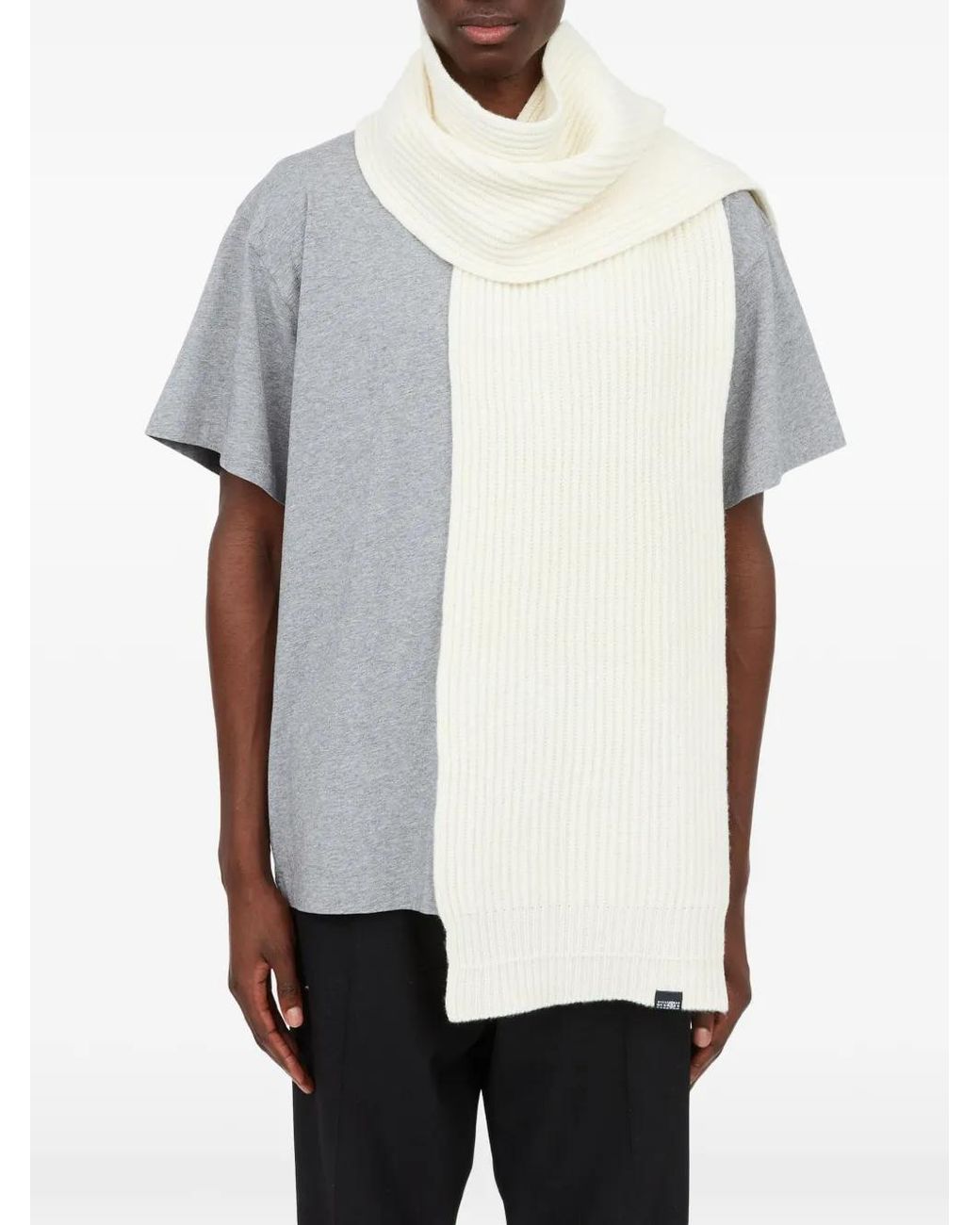 MM6 by Maison Margiela White Écharpe En Coton