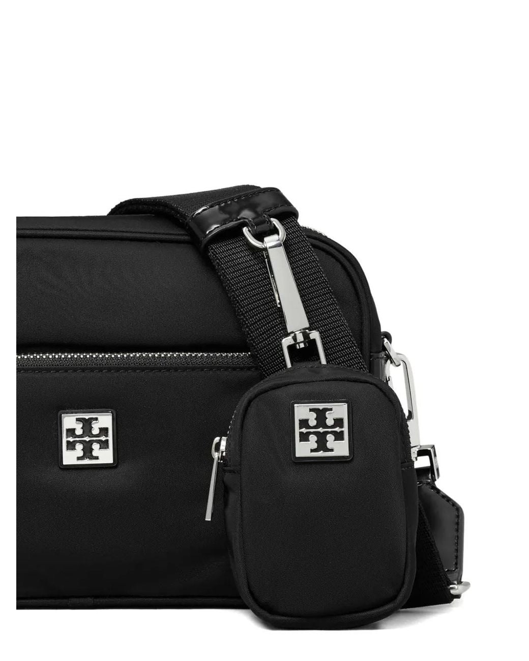 Tory Burch Black Virginia Schultertasche Mit Reißverschluss