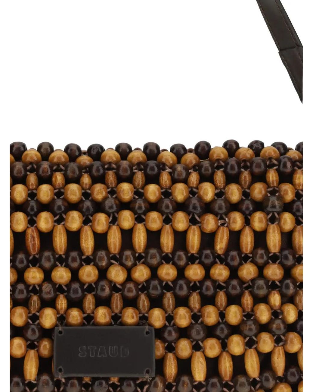 Staud Metallic Timmy Bead-Embellished Shoulder Bag