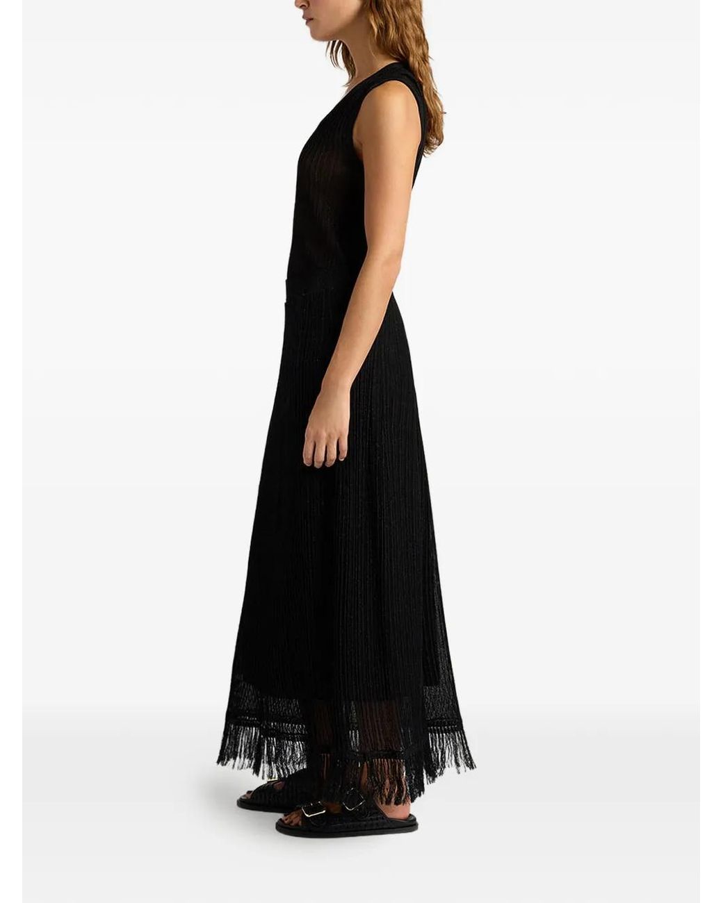 Momoní Black Yei Fringed Skirt