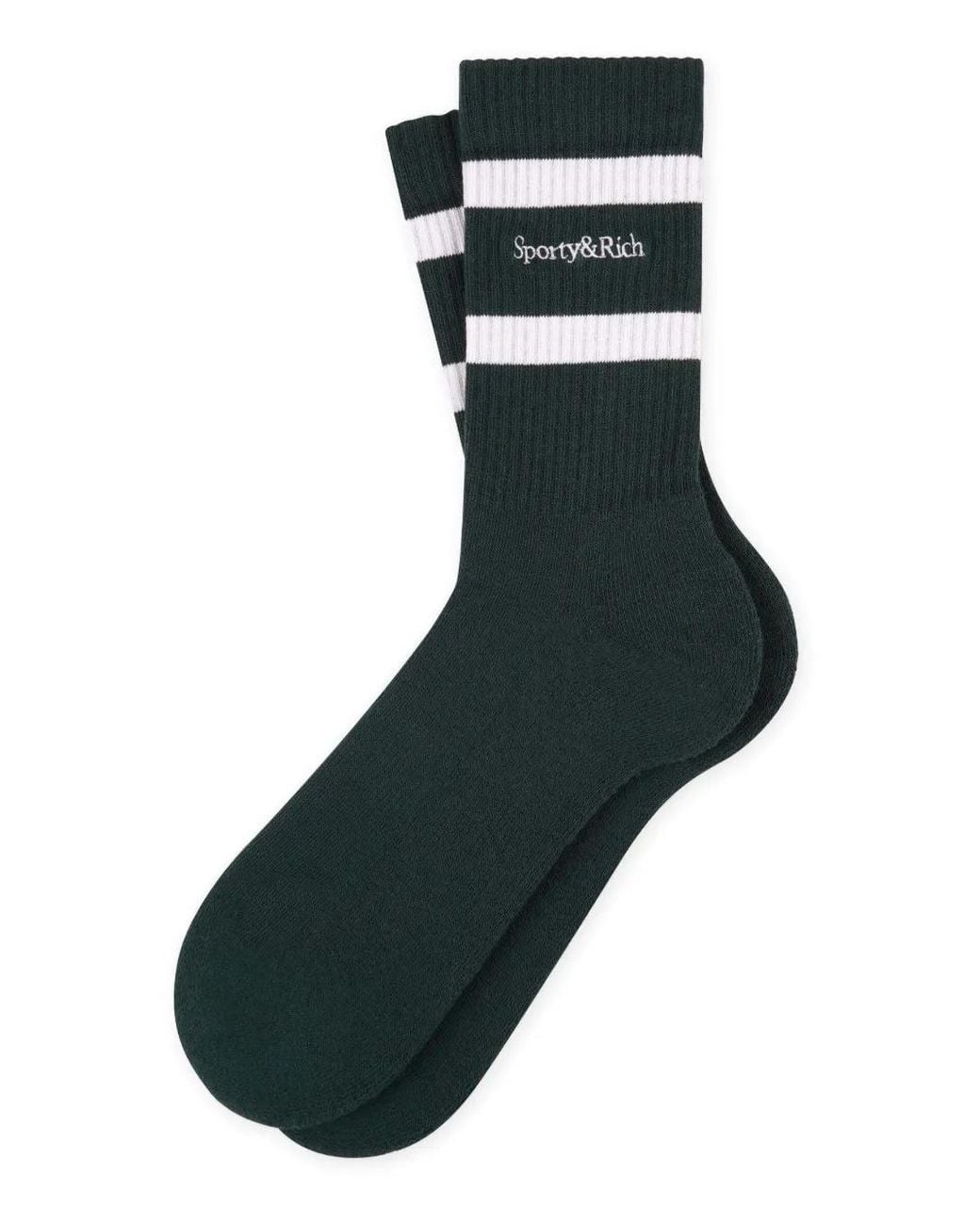 Sporty & Rich Black Striped Socks