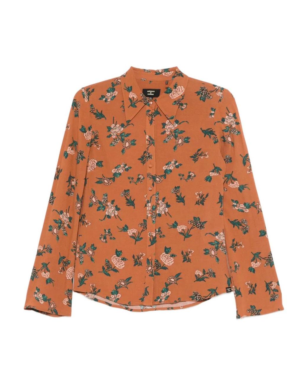 Superdry Brown Floral-Print Shirt