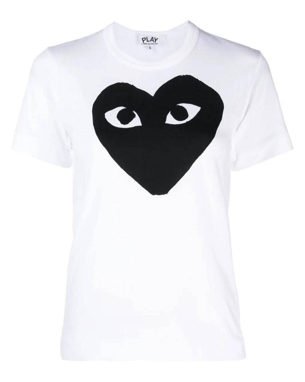 COMME DES GARÇONS PLAY Black Heart-Print T-Shirt