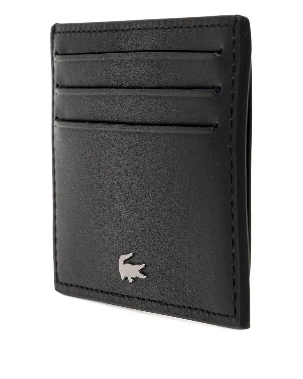 Lacoste Black Logo-Print Wallet for men