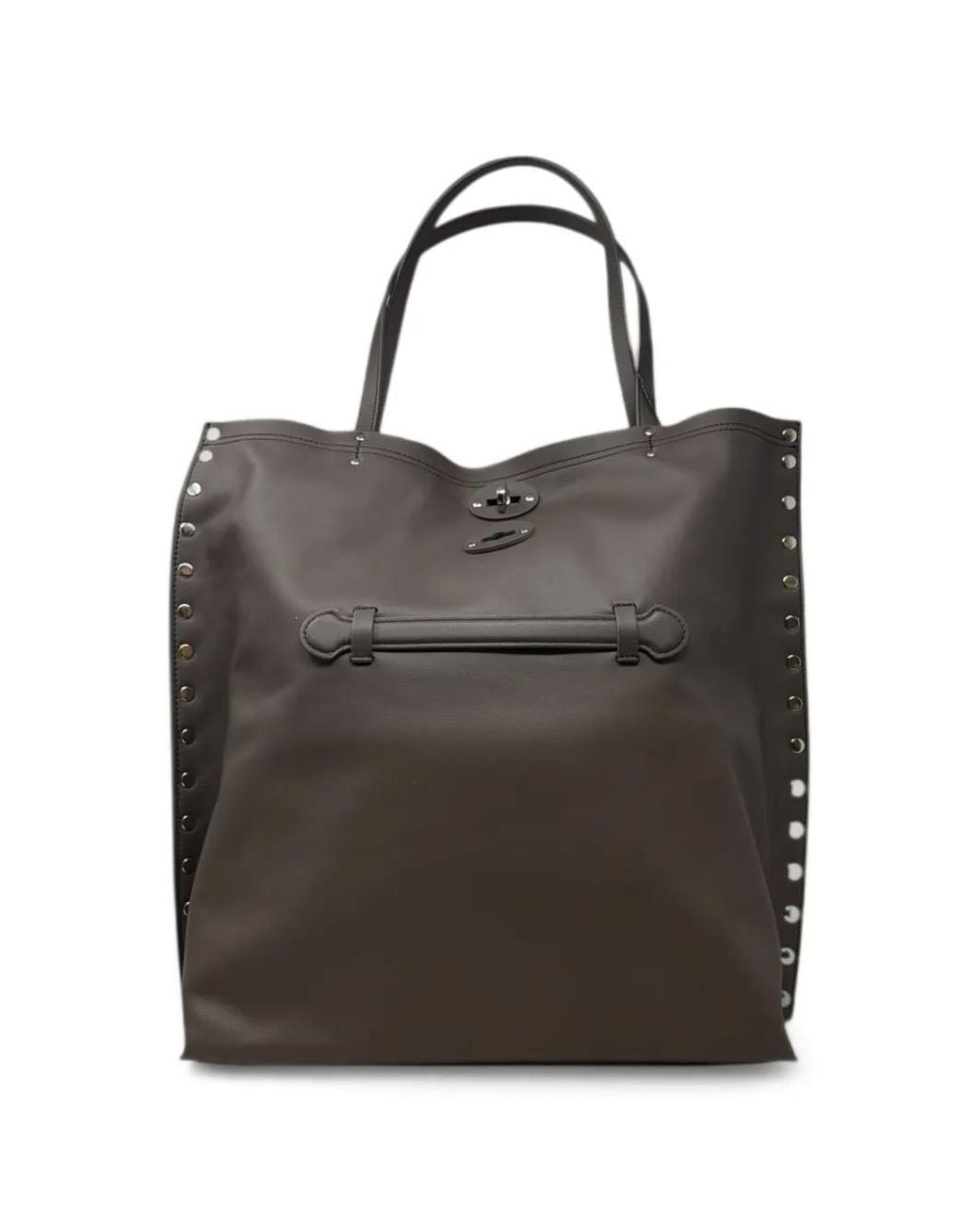 Zanellato Black Medium A'Spasso Studded Shoulder Bag