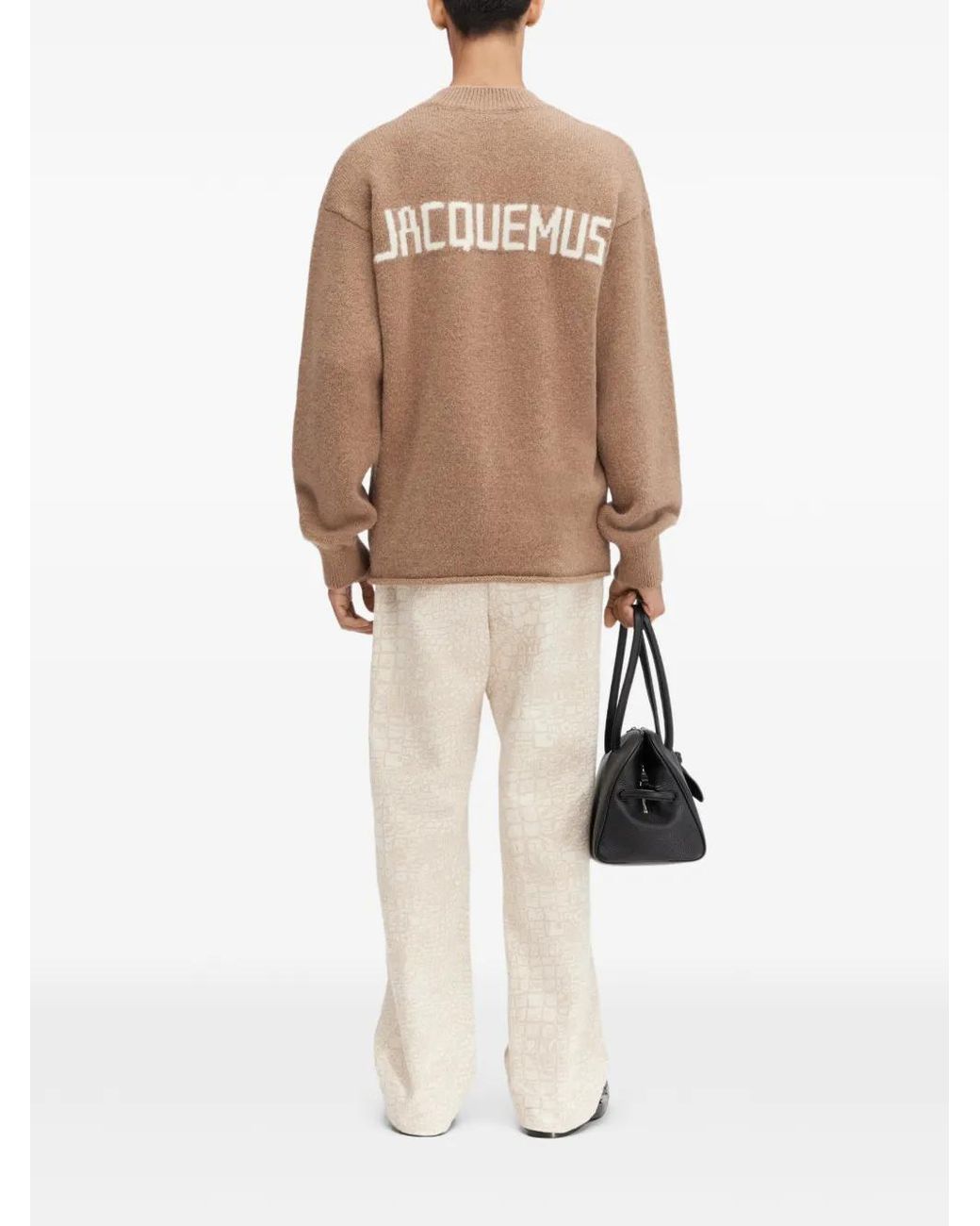 Jacquemus Brown Drop-Shoulder Sweater for men