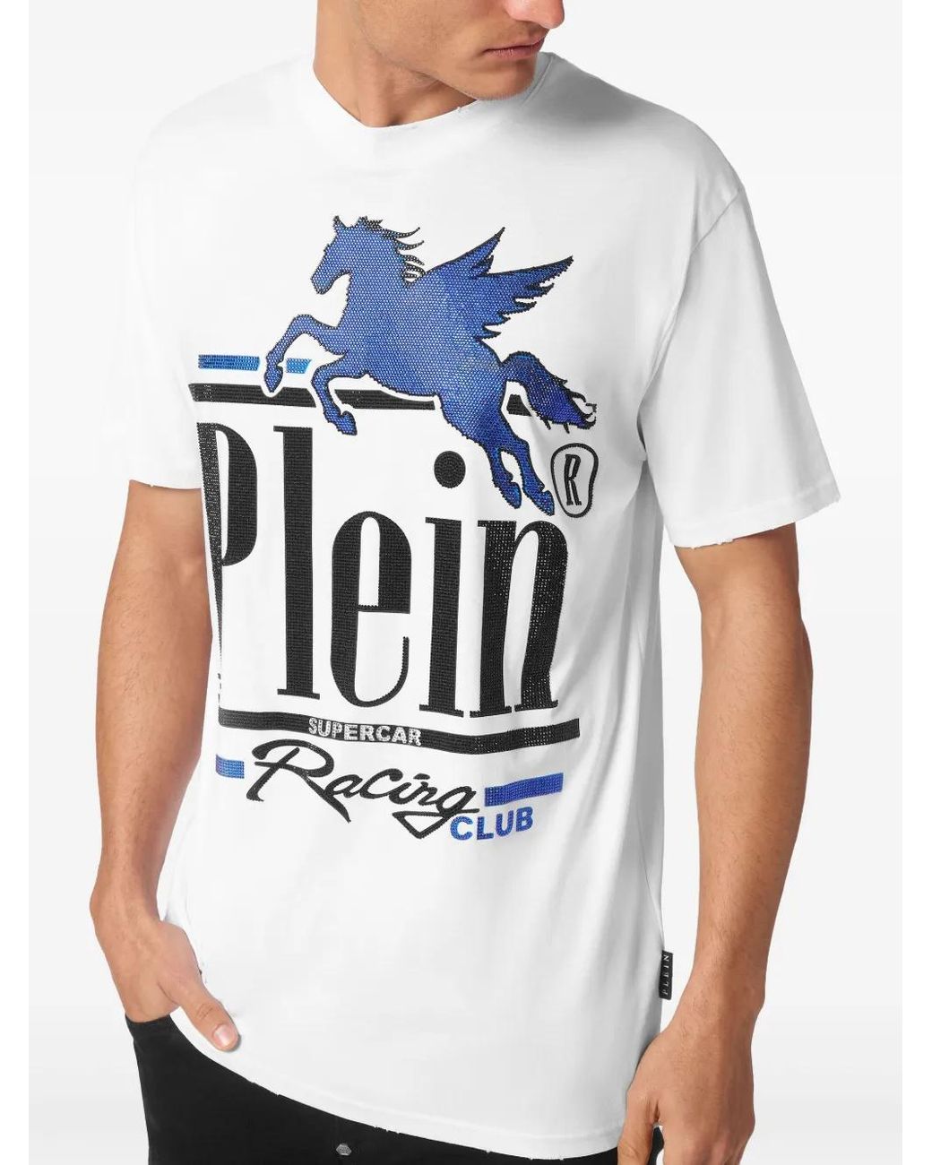 Philipp Plein Blue Racing Club T-Shirt for men