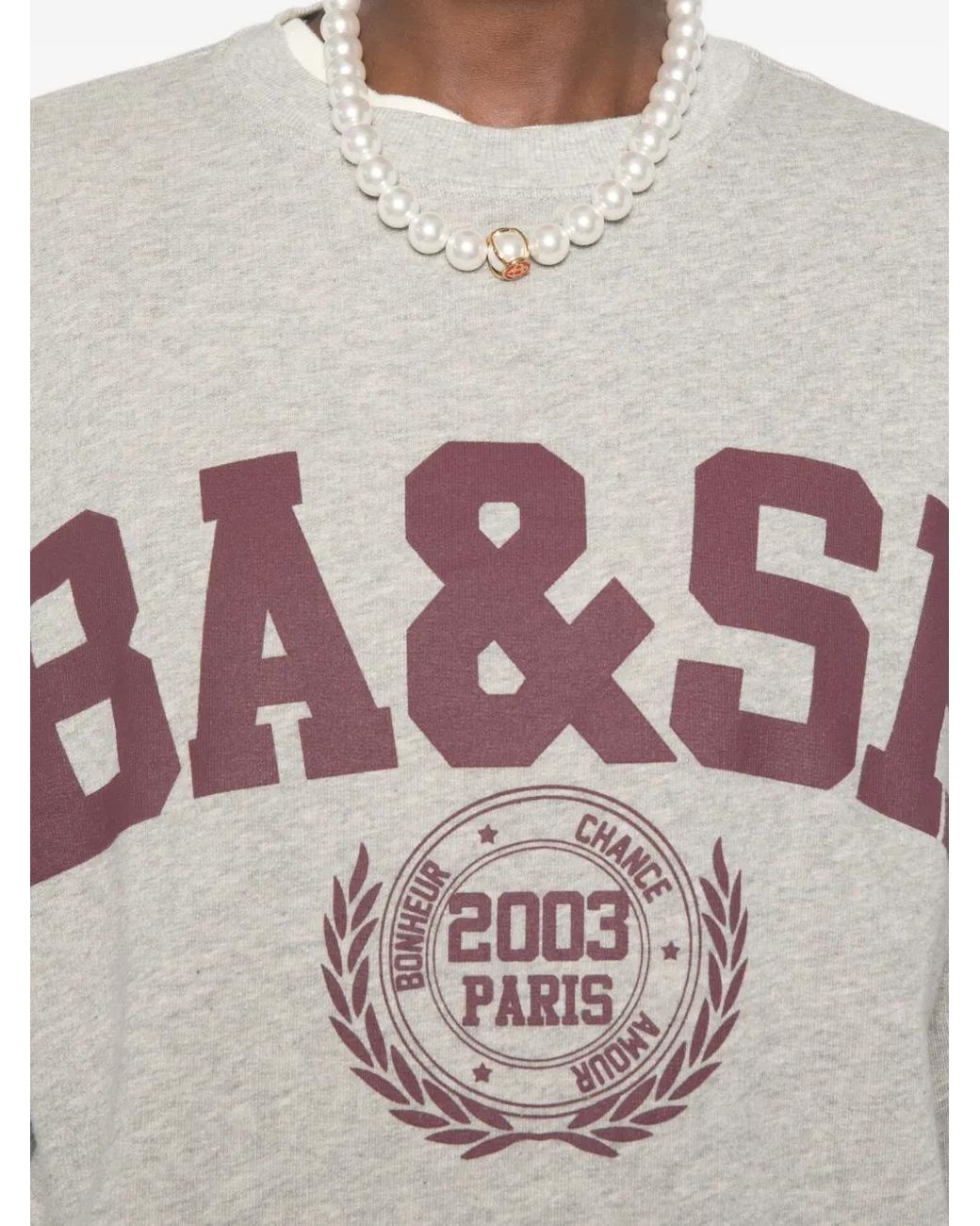 Ba&sh White Benjamin Logo-Print Sweatshirt