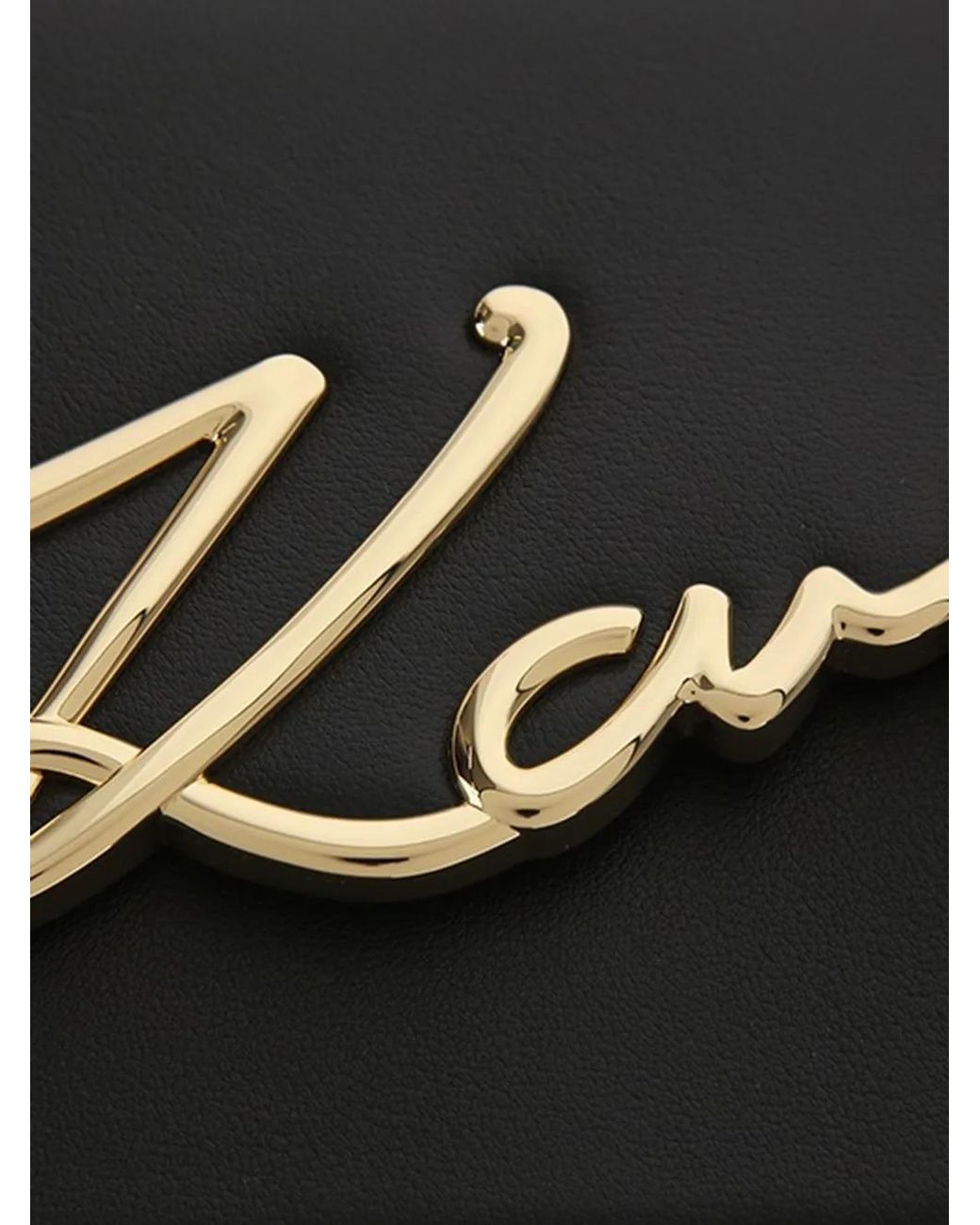 Karl Lagerfeld Black Karl Signature Crossbody Midi Bag