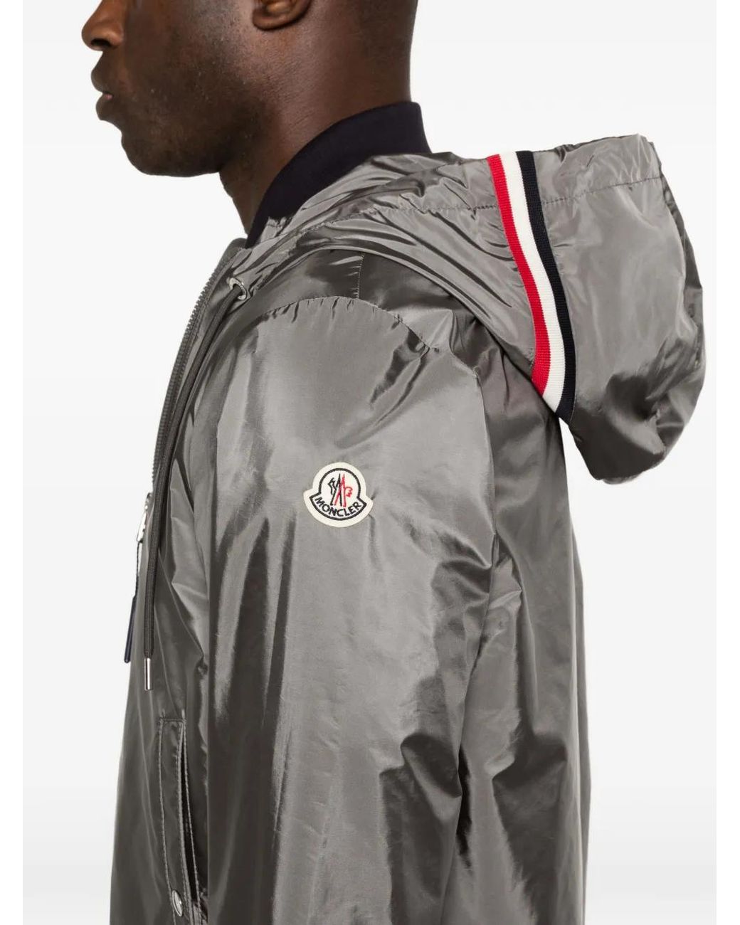 Moncler Gray Grimpeurs Hooded Windbreaker for men