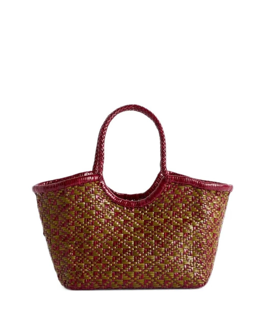Dragon Diffusion Brown Small Maori Nantucket Woven Tote Bag