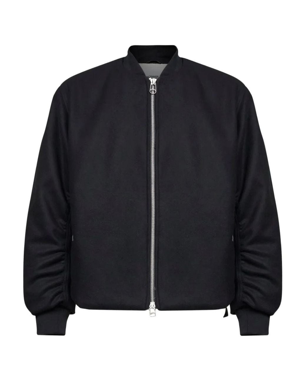 Oamc Peacemaker Black Minimal Bomber Jacket for men