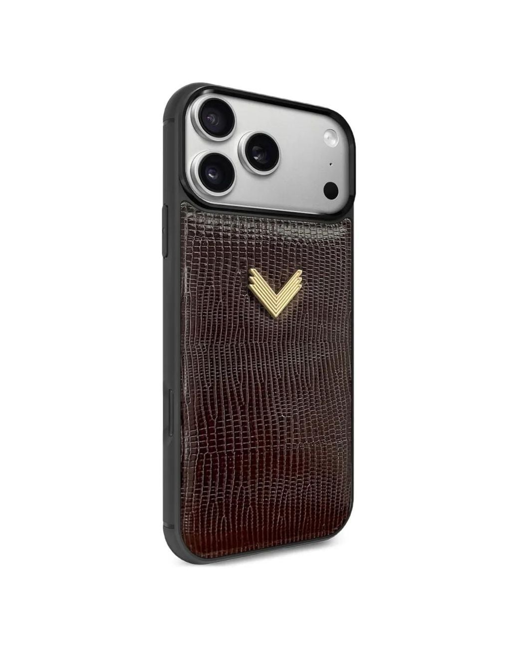 Velante Brown Coque D'Iphone 17 Pro Max À Effet Peau De Lézard