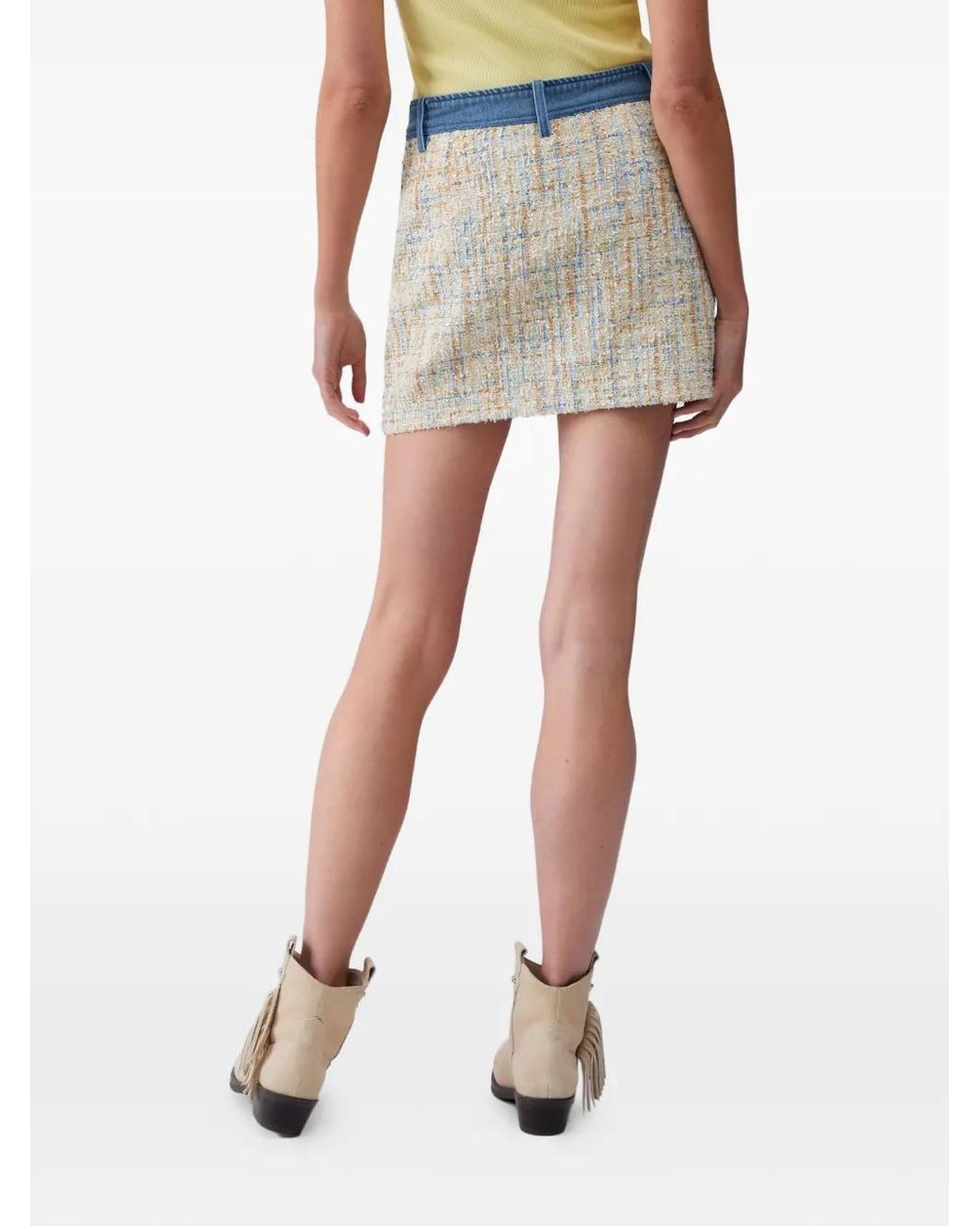 Liu Jo Blue Button-Up Mini Skirt