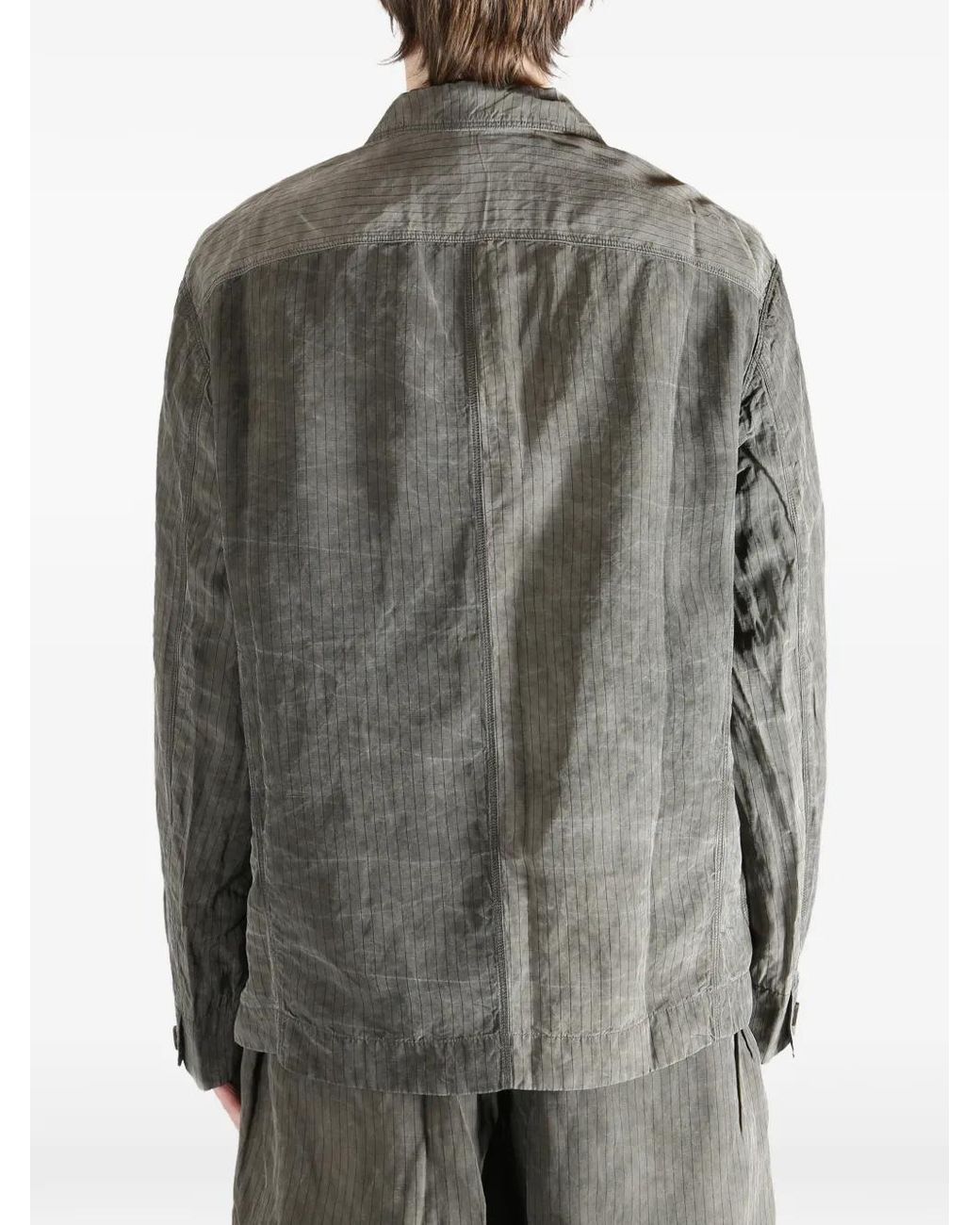 Ziggy Chen Green Patchwork Blazer for men