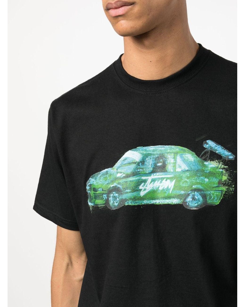 Stussy Race Car Cotton T-shirt in Black for Men | Lyst UK