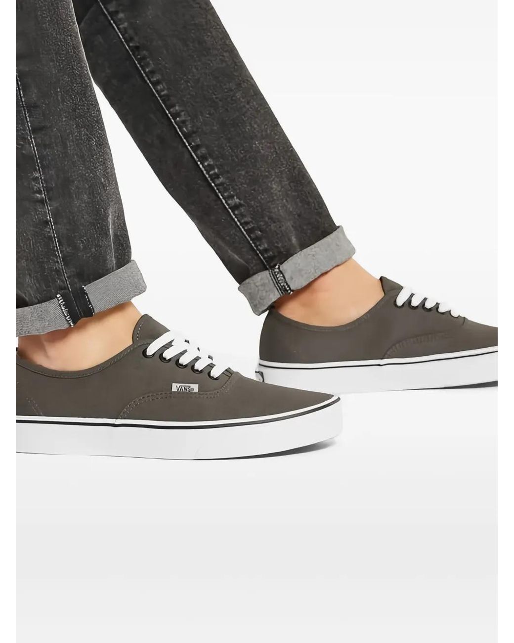 Vans Gray Authentic "Pewter" Canvas Sneakers