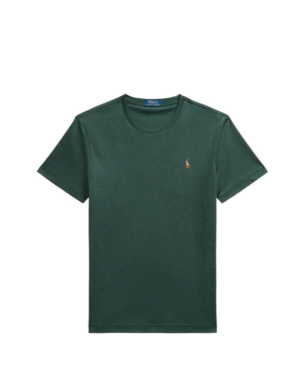 Polo Ralph Lauren Green Logo-Embroidered Cotton T-Shirt for men