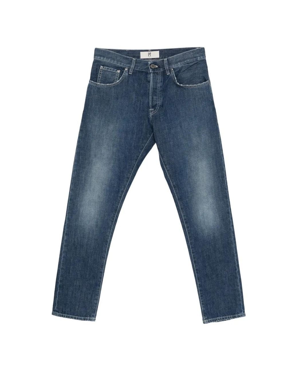 PT Torino Blue Belt-Loop Pocket Jeans for men