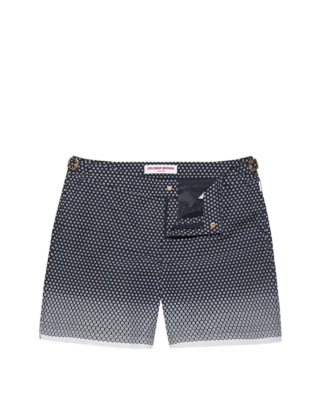 Orlebar Brown Blue Short De Bain Bulldog À Fleurs for men