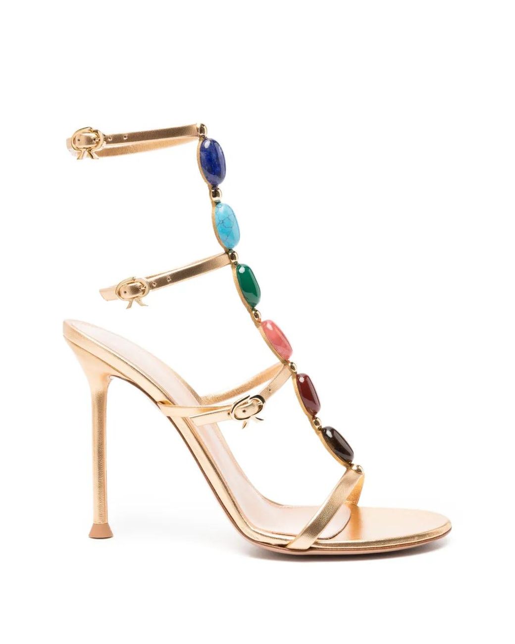 Gianvito Rossi Metallic Shanti Sandals