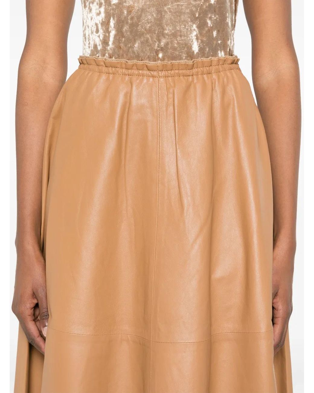 Forte_forte Brown Leather Skirt