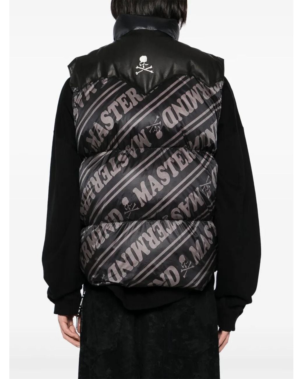 MASTERMIND WORLD Black Logo-Print Jacket for men