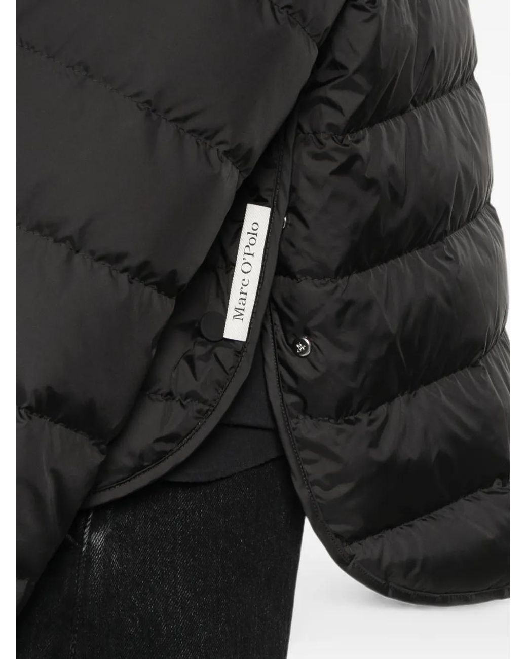 Marc O' Polo Black Quilted Hooded Jacket