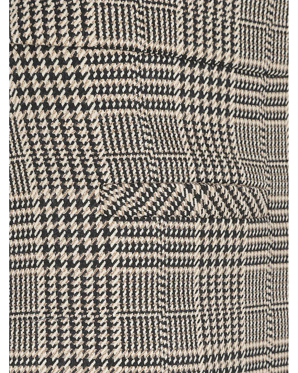 Veronica Beard Gray Pavaline Houndstooth-Pattern Mini Skirt