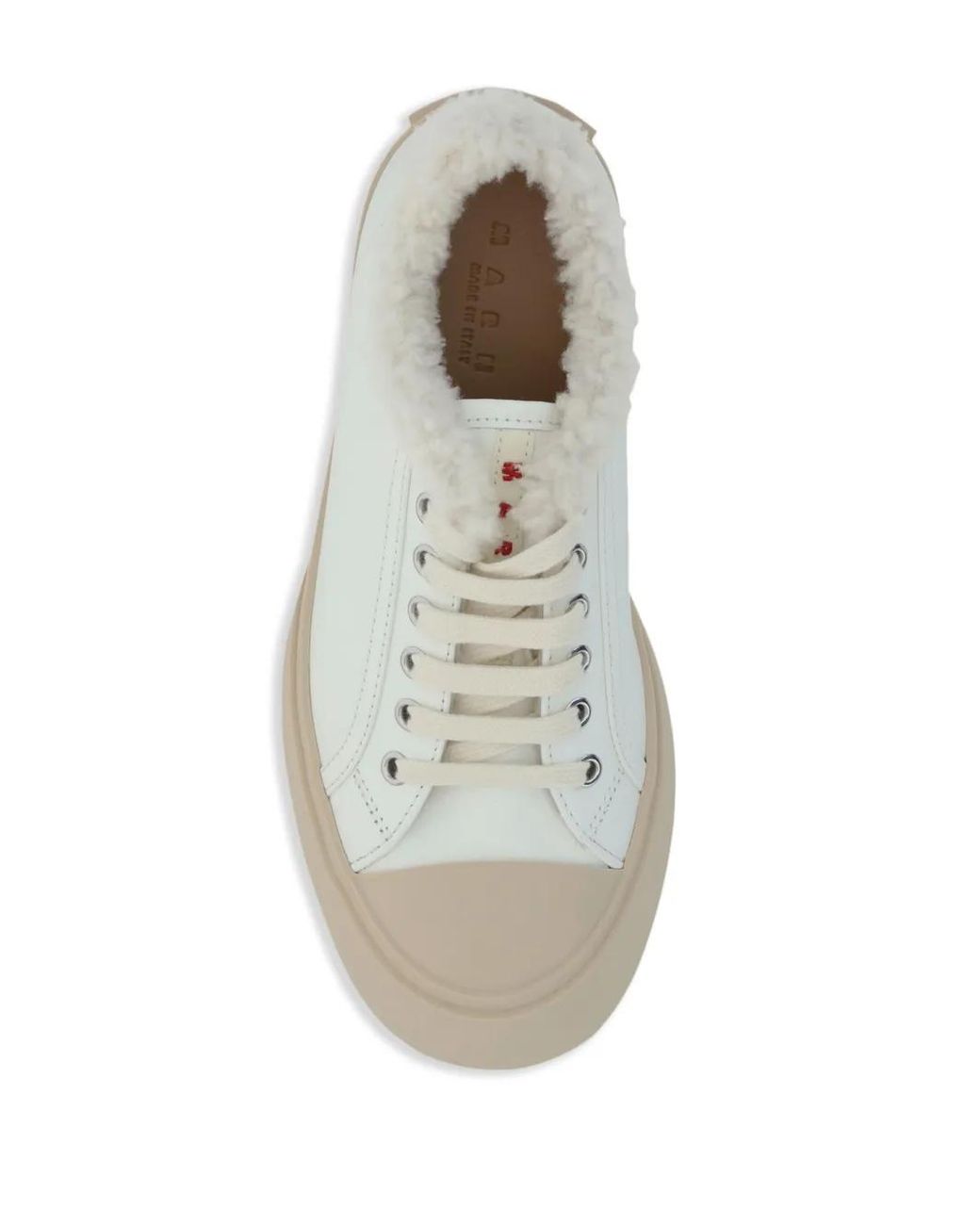 Marni White Leather Low Top Sneakers
