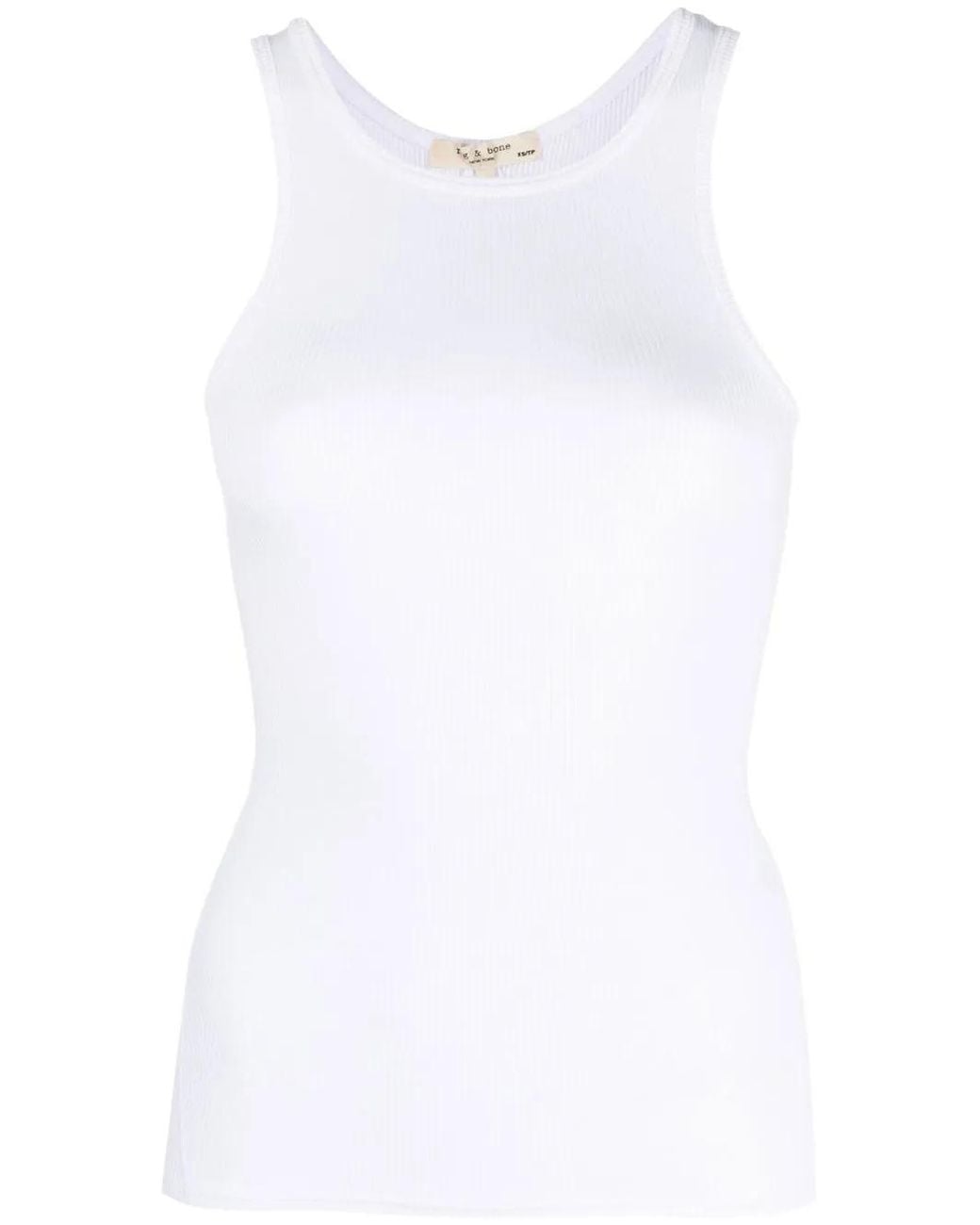 Rag & Bone White Ribbed Tank Top