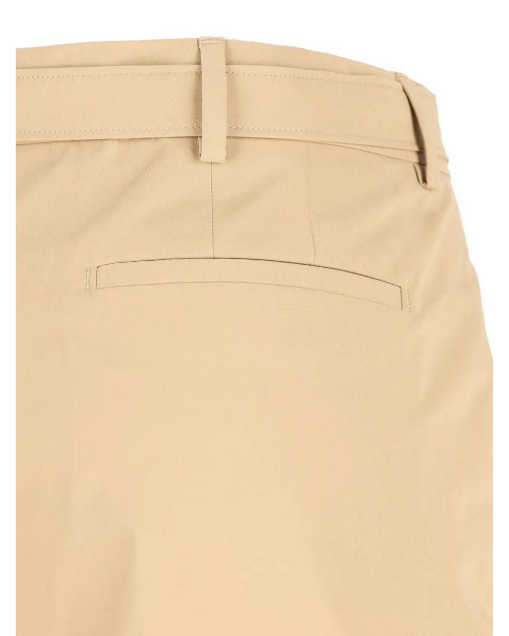 Saint Laurent Natural Belted Pleated Trousers for men