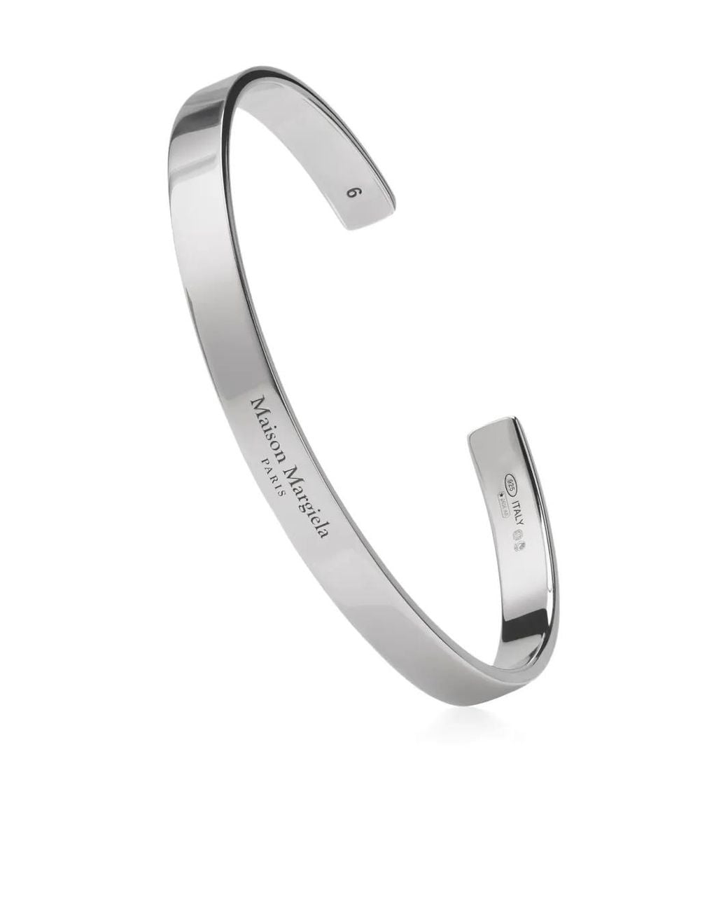 Maison Margiela White Logo Reference Cuff Bracelet