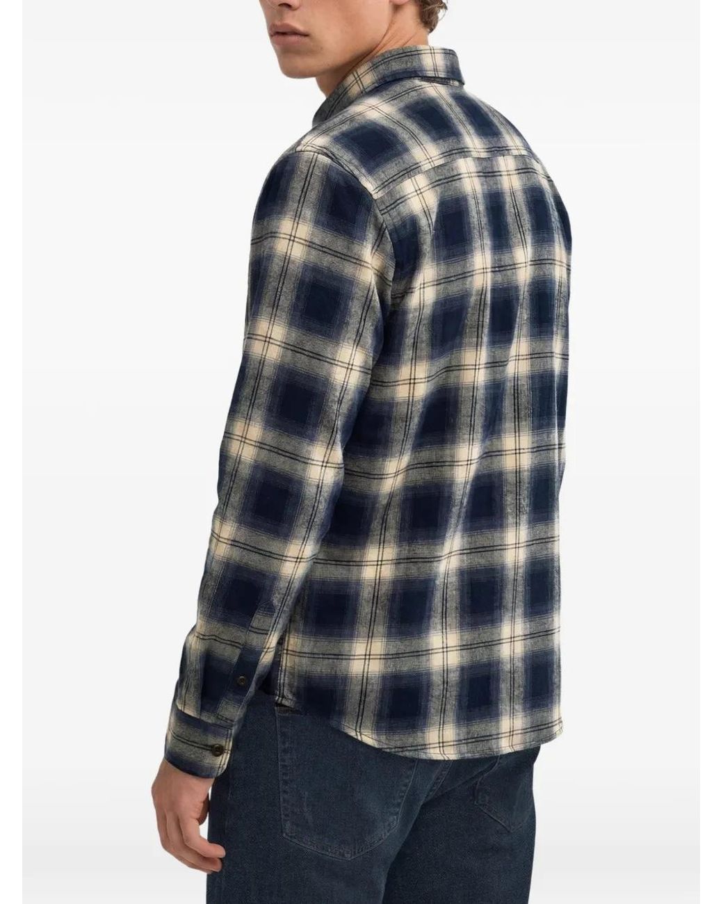 Superdry Gray Check Cotton Shirt for men
