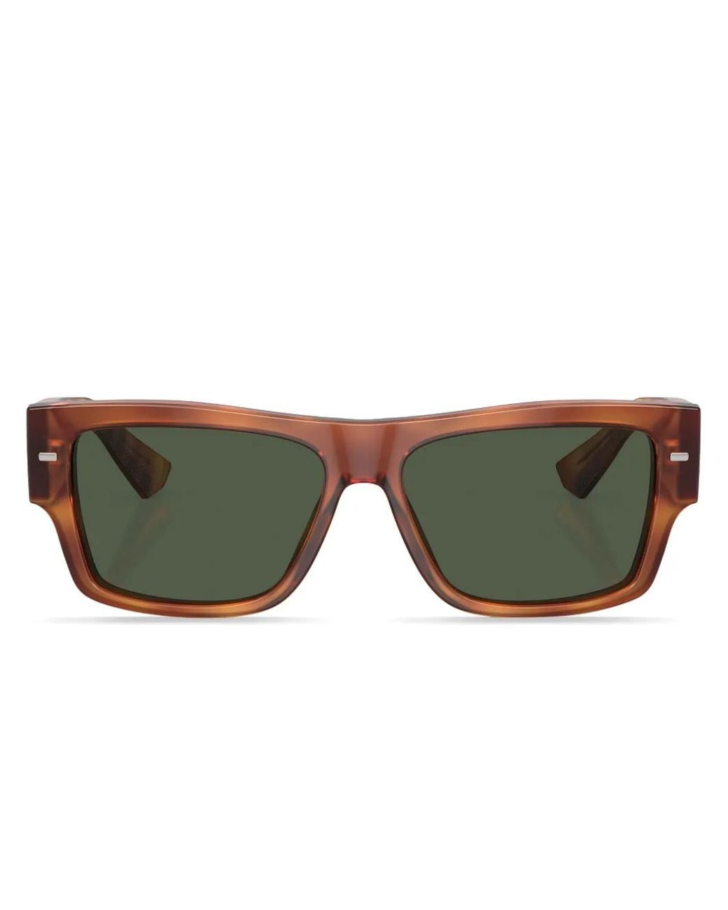 Dolce & Gabbana Yellow Tortoiseshell-Effect Square-Frame Sunglasses for men