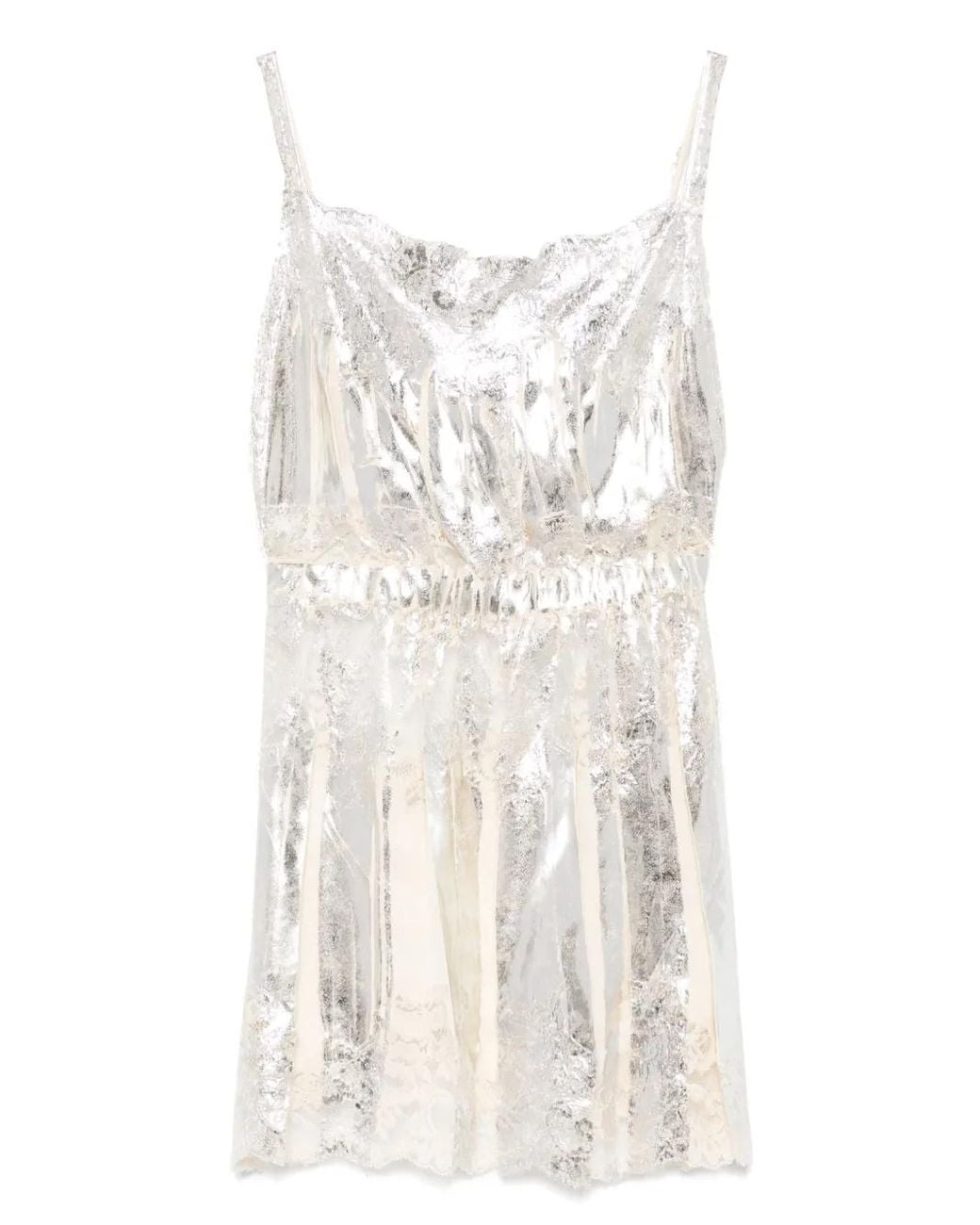 Rabanne White Metallic-finish Top