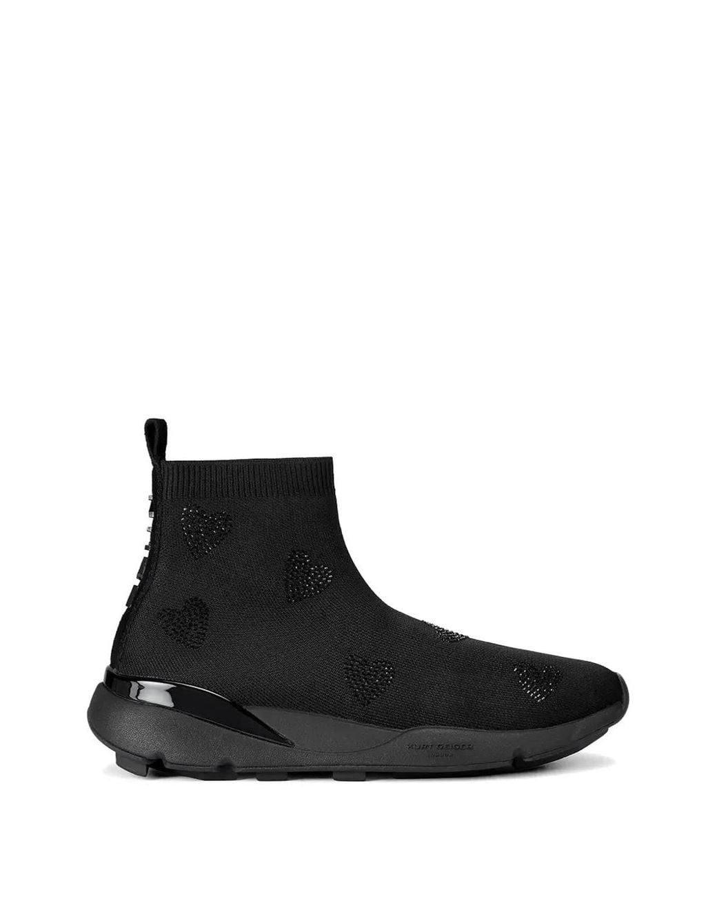 Kurt Geiger Black Heart-Embellished Sneakers