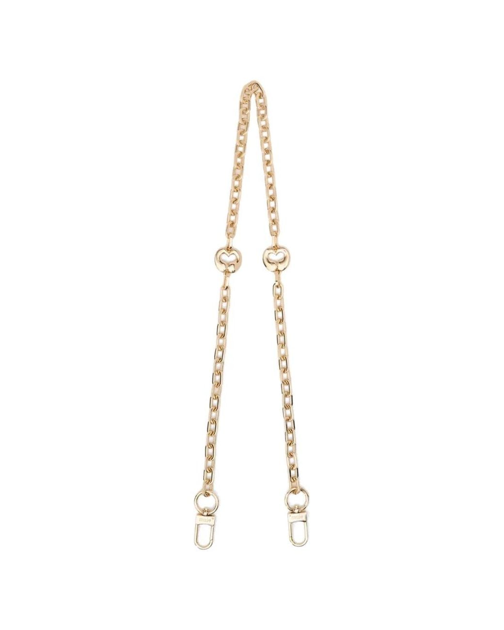 Maje Metallic Short Metal Chain Shoulder Strap