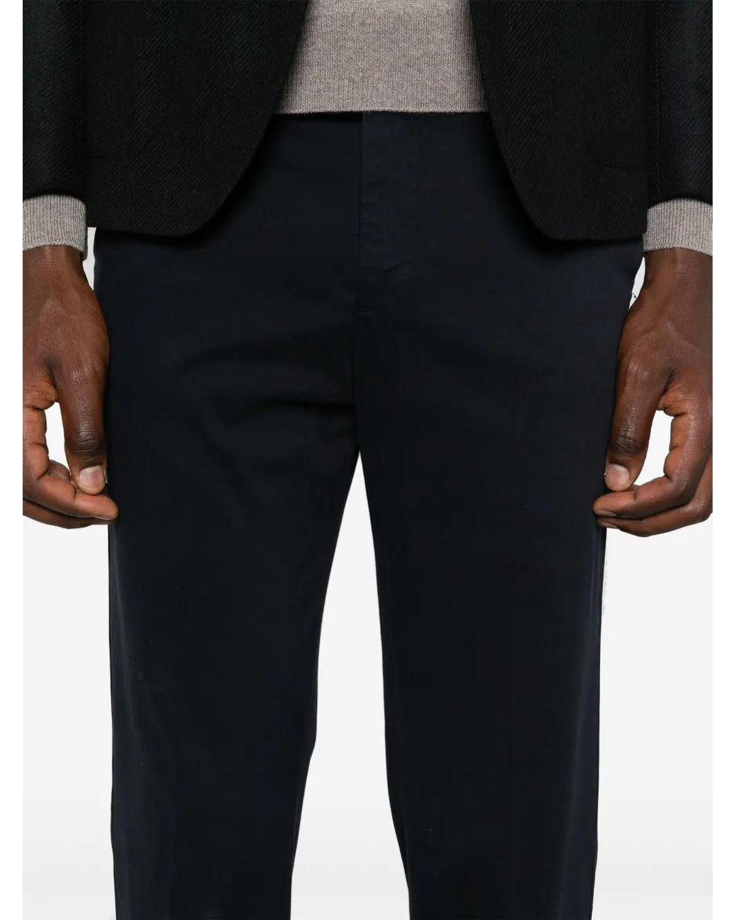 PT Torino Black Master Chino Trousers for men