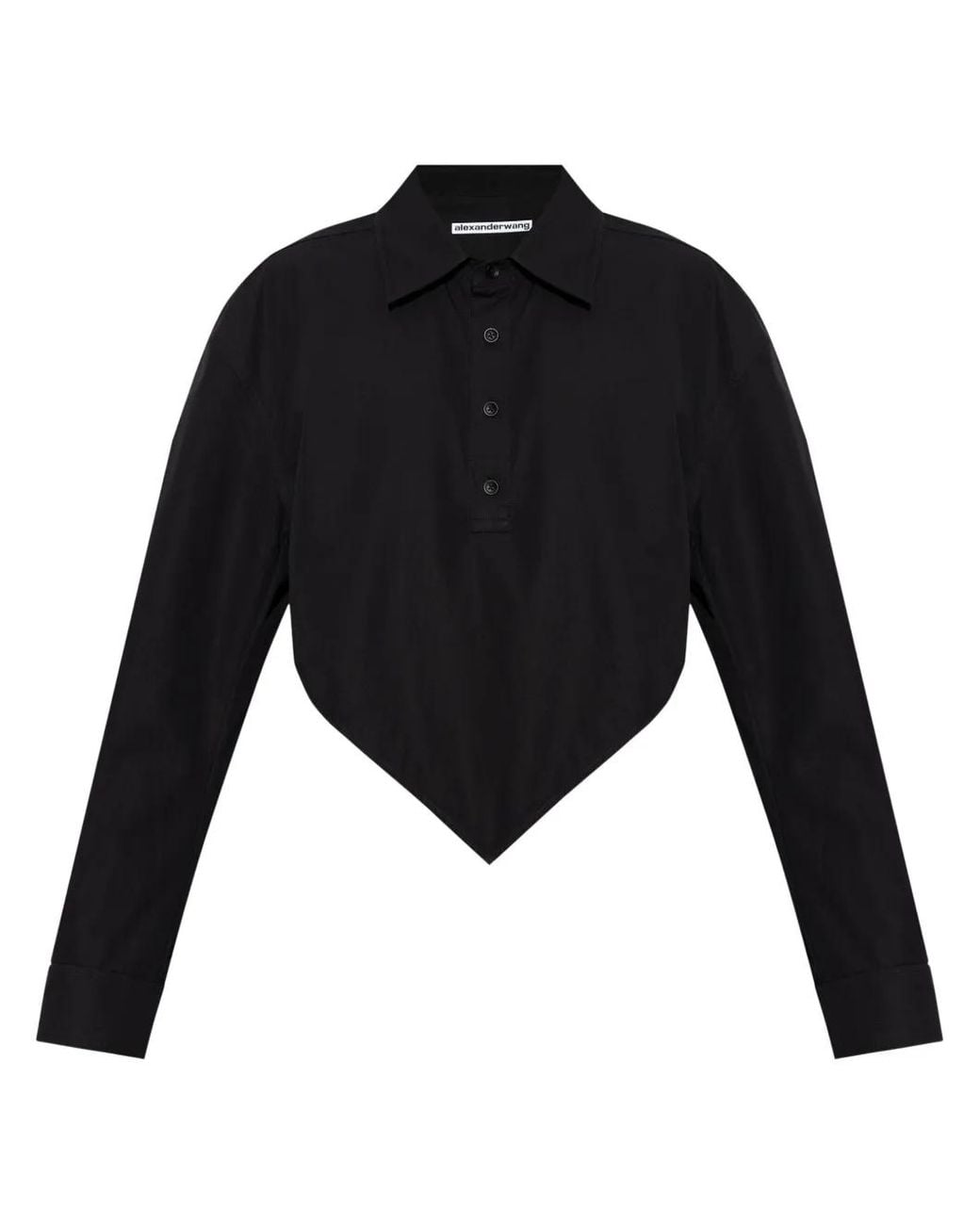 Alexander Wang Black Pointed Organic-Cotton Shirt