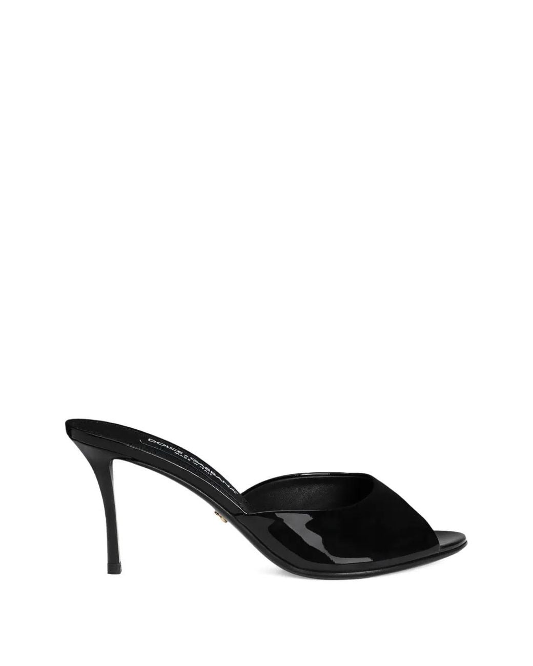 Dolce & Gabbana Black Calf Leather Flat Shoes
