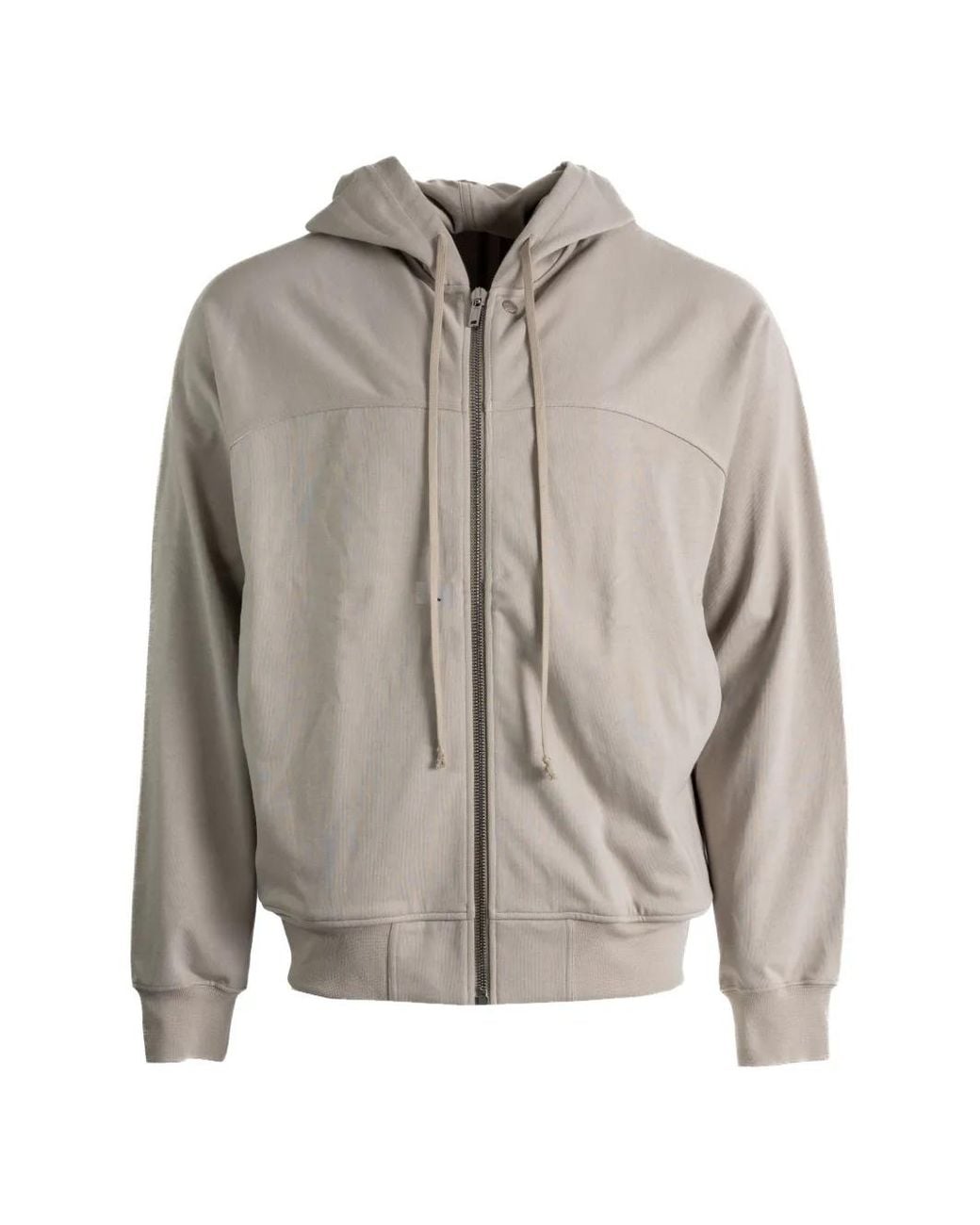 Rick Owens Gray Zip-Up Hoodie for men