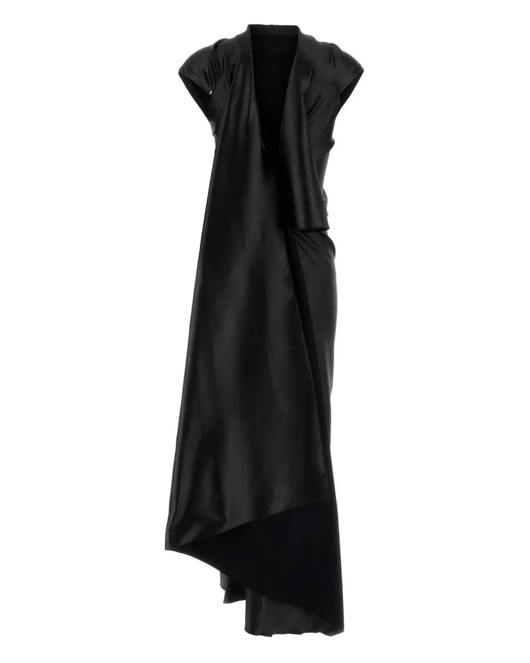 Sportmax Abadani Draped-Detail Gown in Black | Lyst