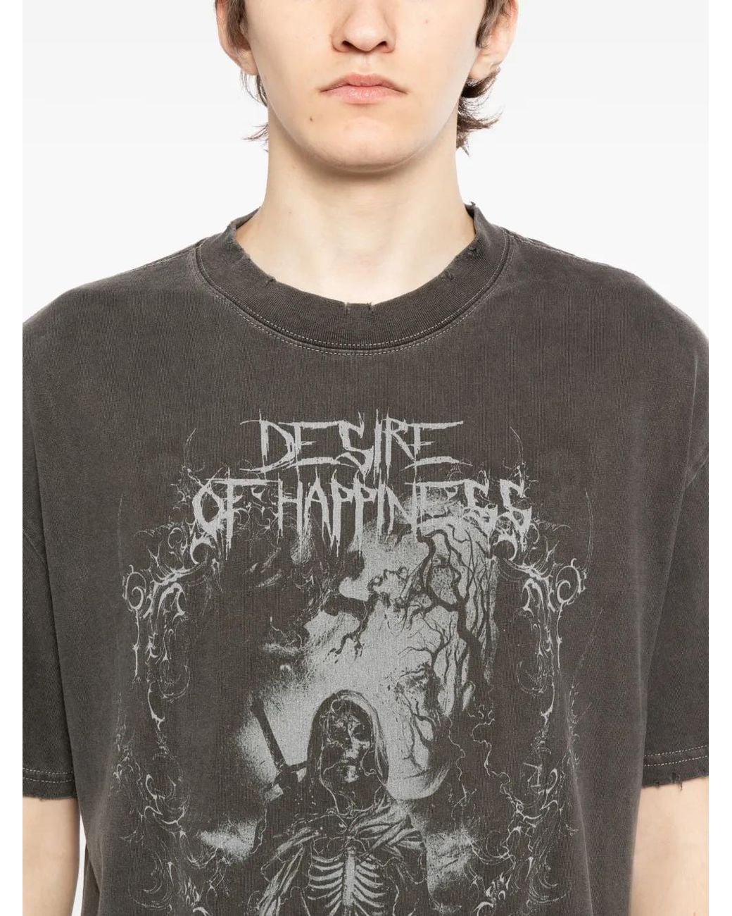 WARMAN Black Graphic-Print T-Shirt for men