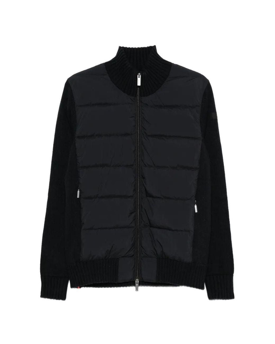 Rrd Black Quilted-Panel Zip-Up Jacket for men