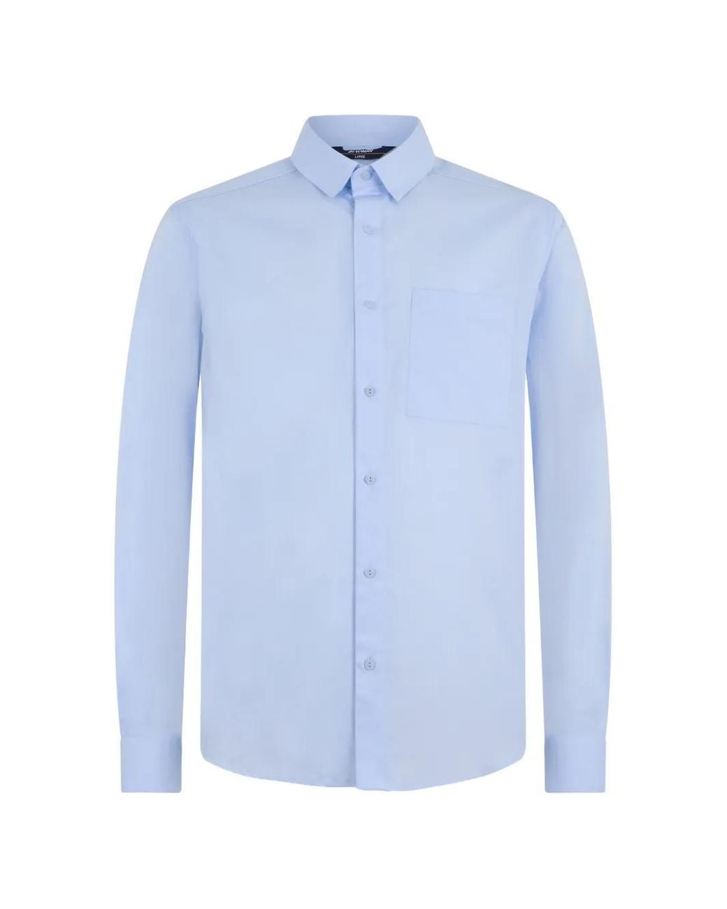 K-Way Blue Pocket Button Shirt for men