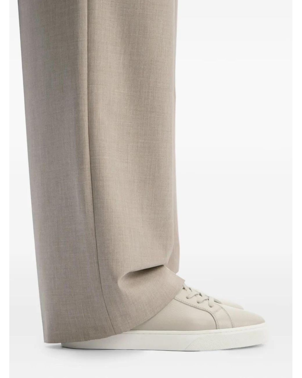 12 STOREEZ White Leather Sneakers