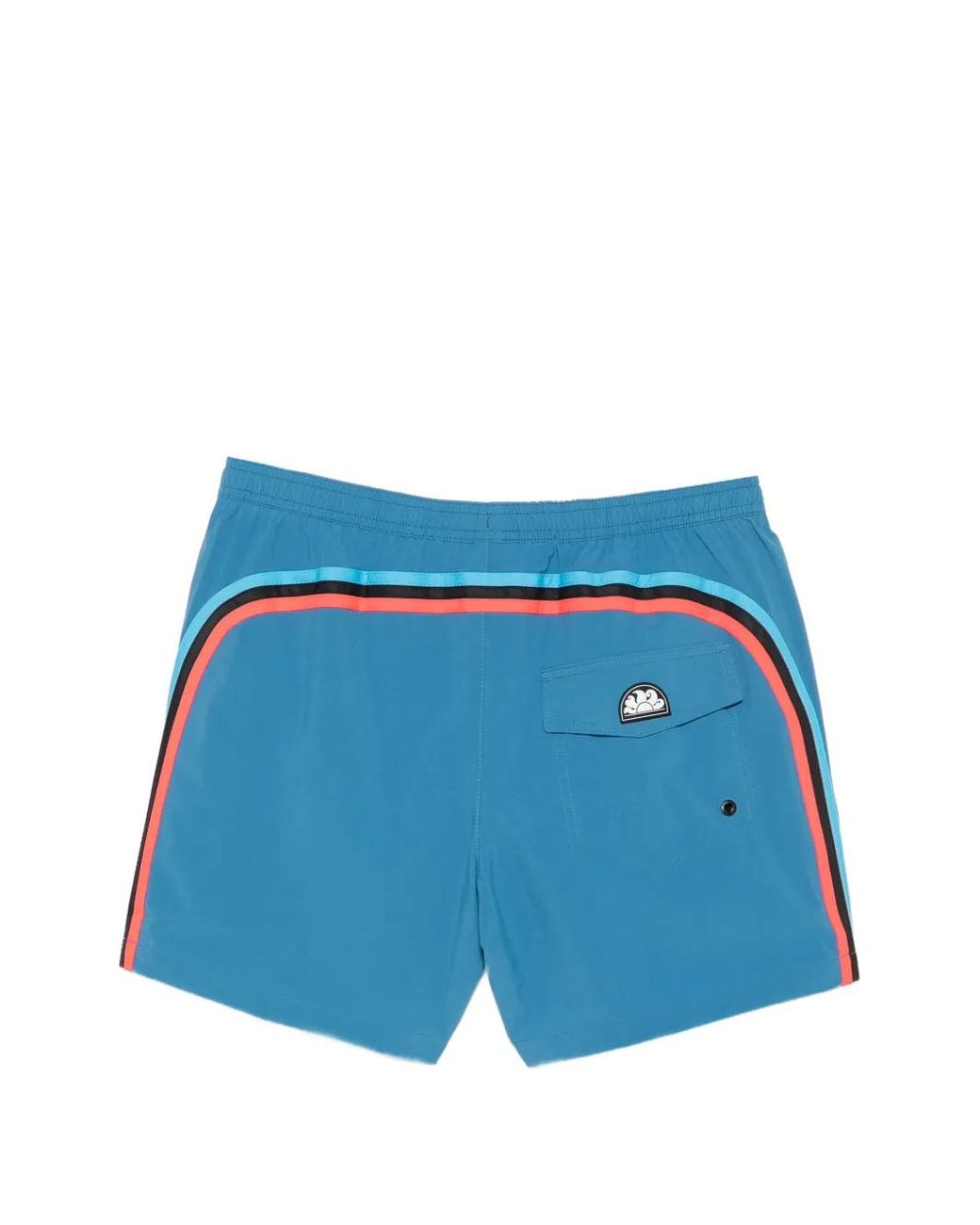 Sundek Blue Logo-Print Swim Shorts for men