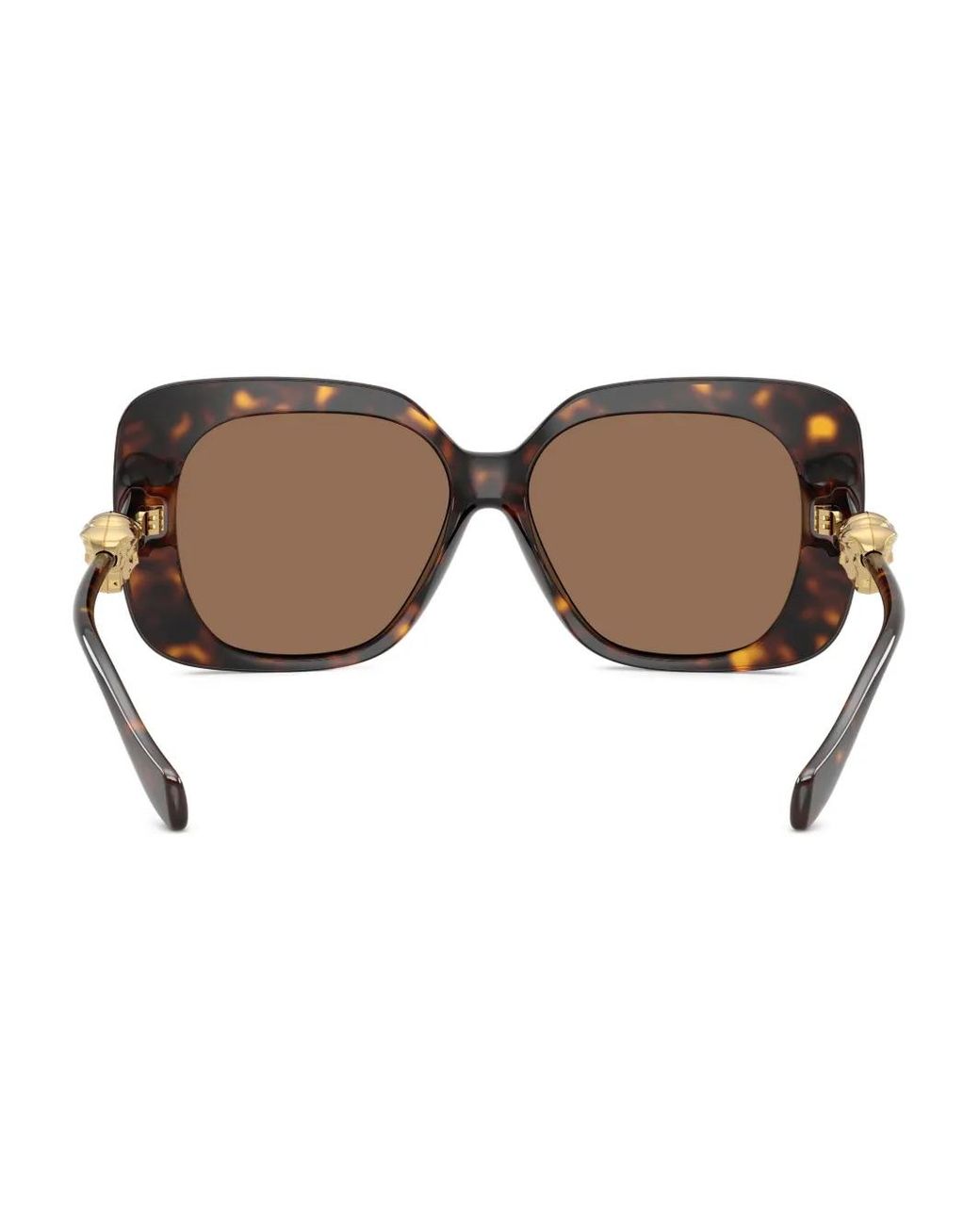 Versace Brown Medusa Square-Frame Sunglasses