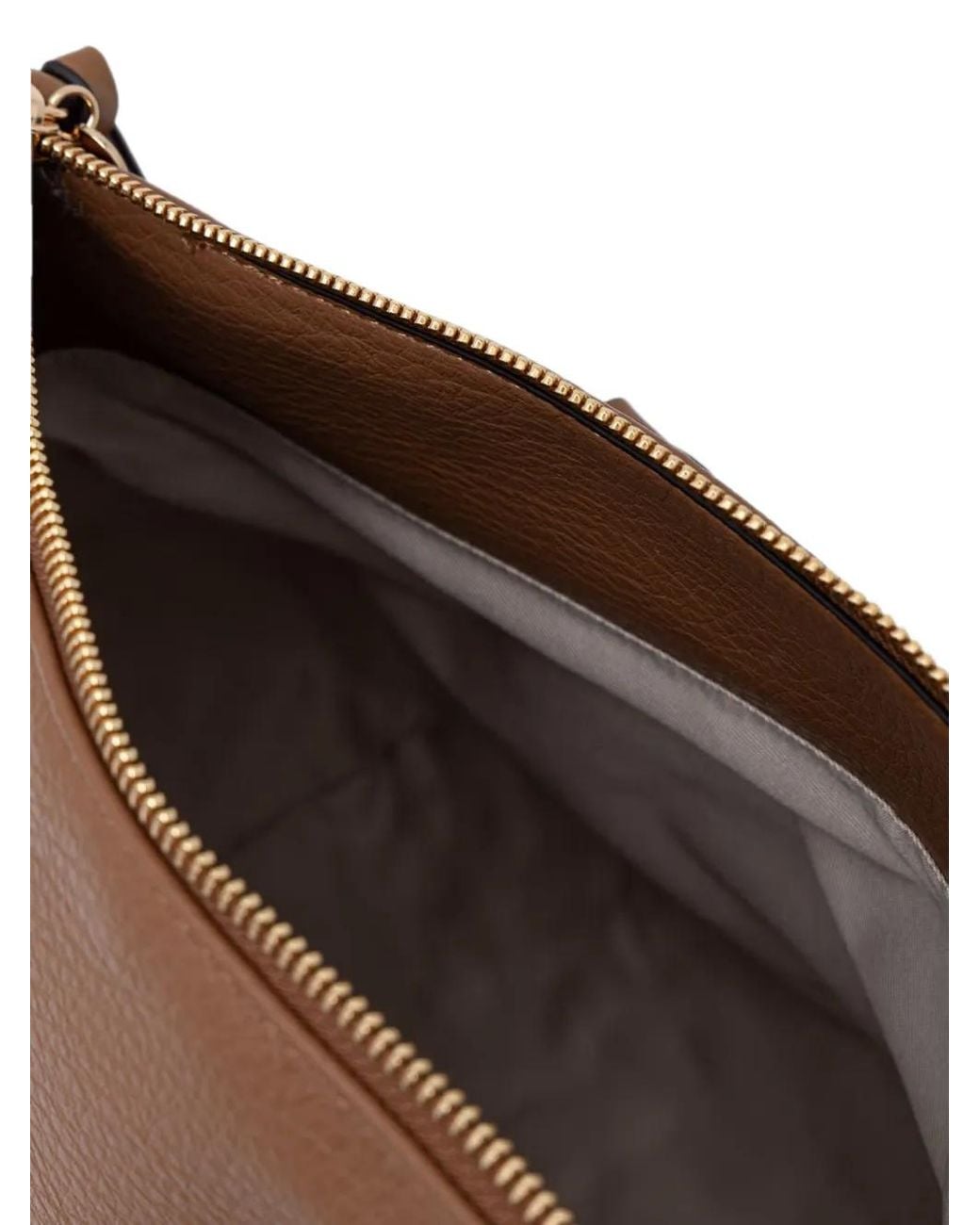 Liu Jo Brown Logo-Plaque Pebbled-Effect Tote Bag